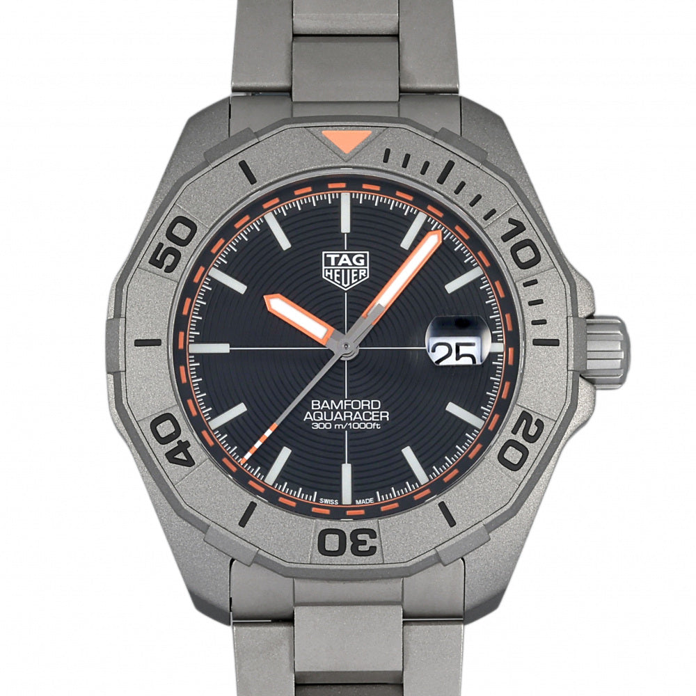 Tag Heuer Aquaracer Calibre 5 Bamford Limited Edition Black Dial Grey Steel Strap Watch for Men - WAY208C.FC6383