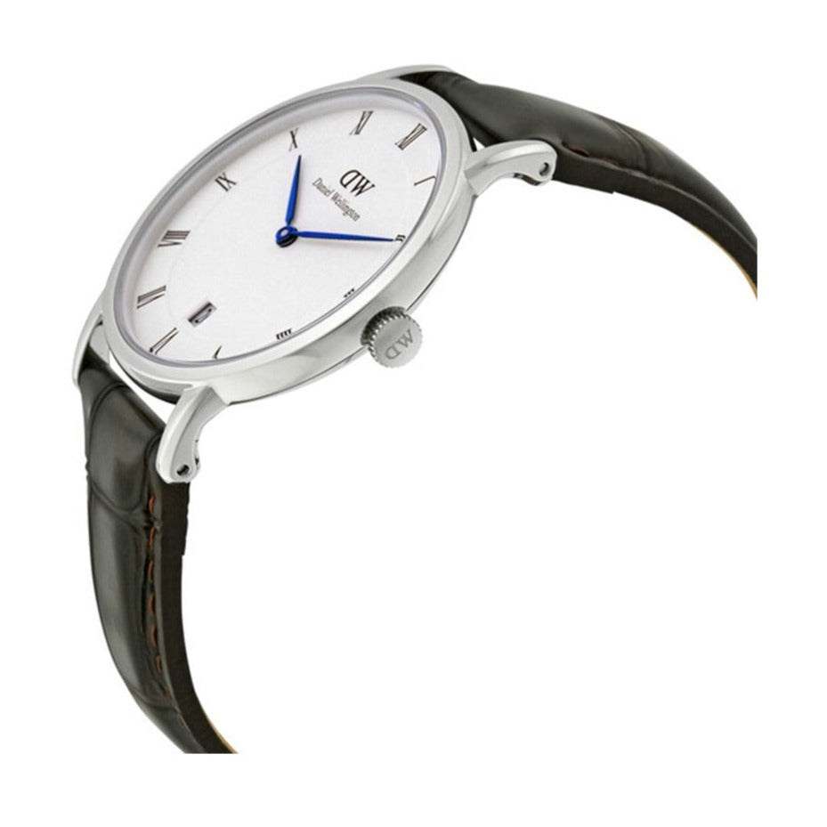  Shop Authentic Daniel Wellington Dapper York Quartz White Dial Dark Brown Leather Strap Watch For Women - DW00100097 - Luxxuri