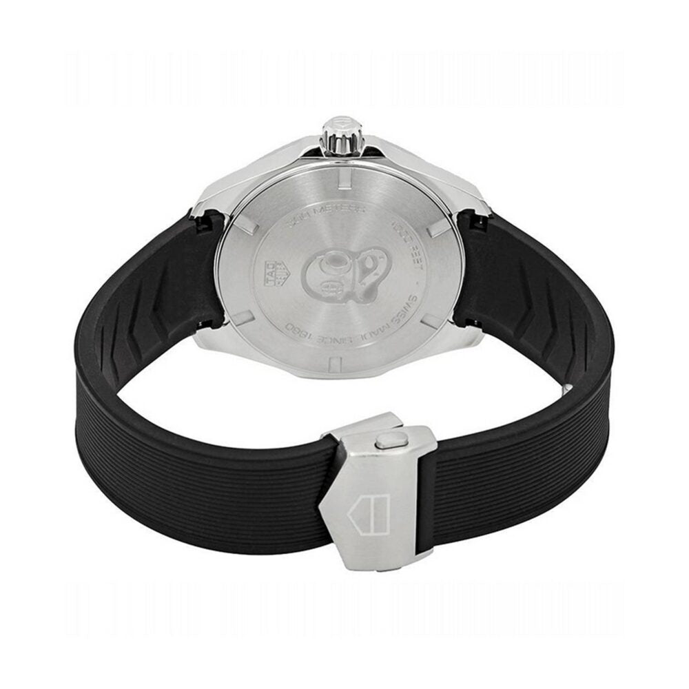 Tag Heuer Aquaracer Quartz Black Dial Black Rubber Strap Watch for Men - WAY101A.FT6141