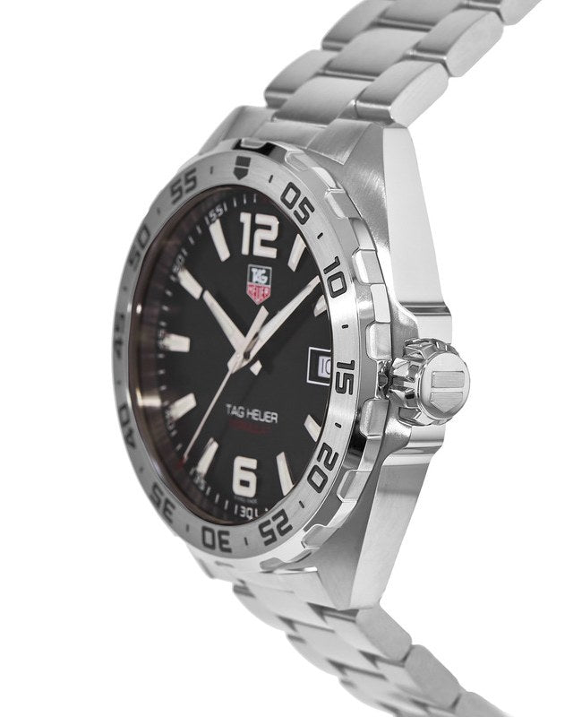 Tag Heuer Formula 1 Black Dial Silver Steel Strap Watch for Men - WAZ1112.BA0875