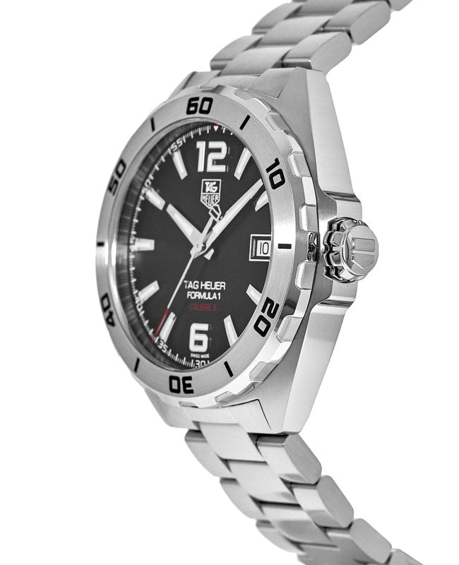 Tag Heuer Formula 1 Automatic Black Dial Silver Steel Strap Watch for Men - WAZ2113.BA0875