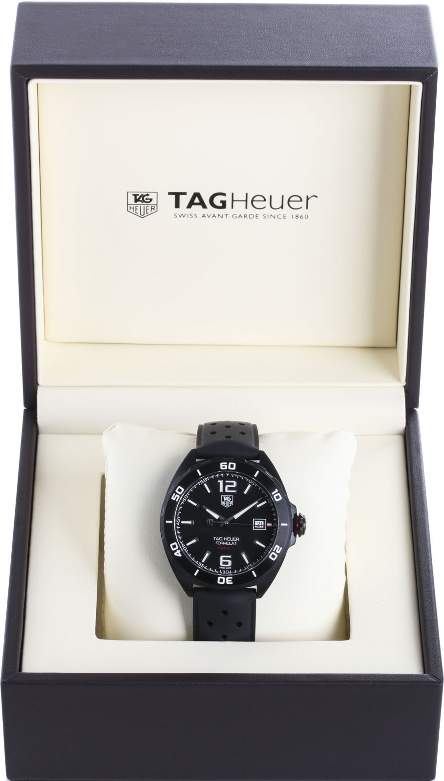 Tag Heuer Formula 1 Automatic 41mm Black Dial Black Rubber Strap Watch for Men - WAZ2115.FT8023