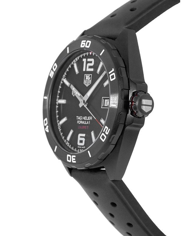 Tag Heuer Formula 1 Automatic Black Dial Black Rubber Strap Watch for Men - WAZ2115.FT8023