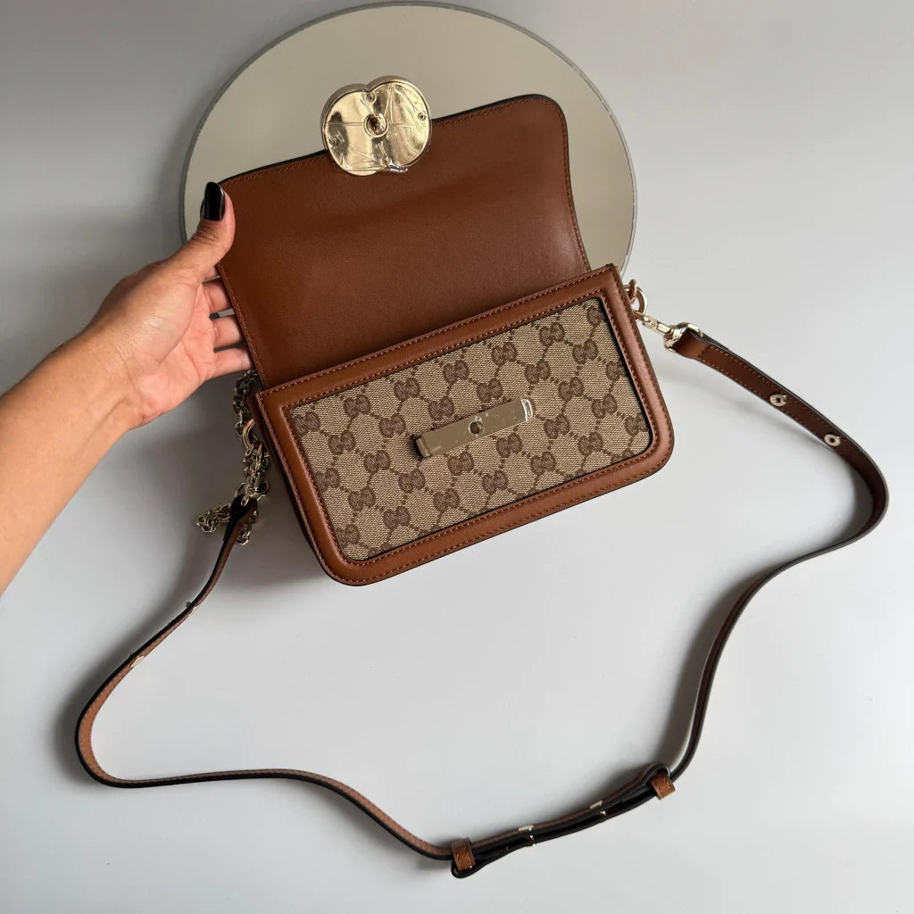 Gucci Mini Horsebit 1955 Shoulder Bag – Brown