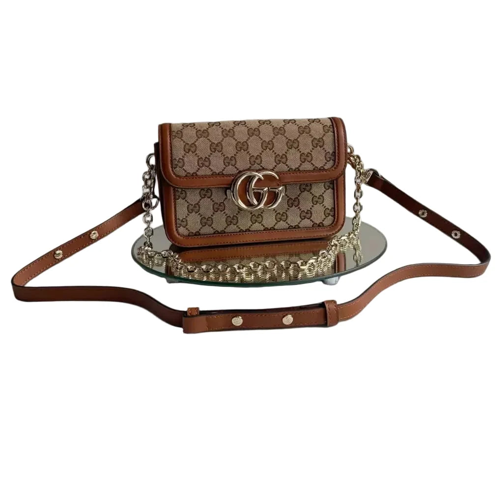 Gucci Mini Horsebit 1955 Shoulder Bag – Brown