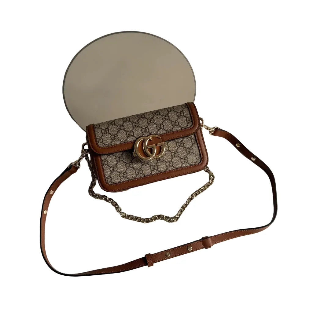 Gucci Mini Horsebit 1955 Shoulder Bag – Brown