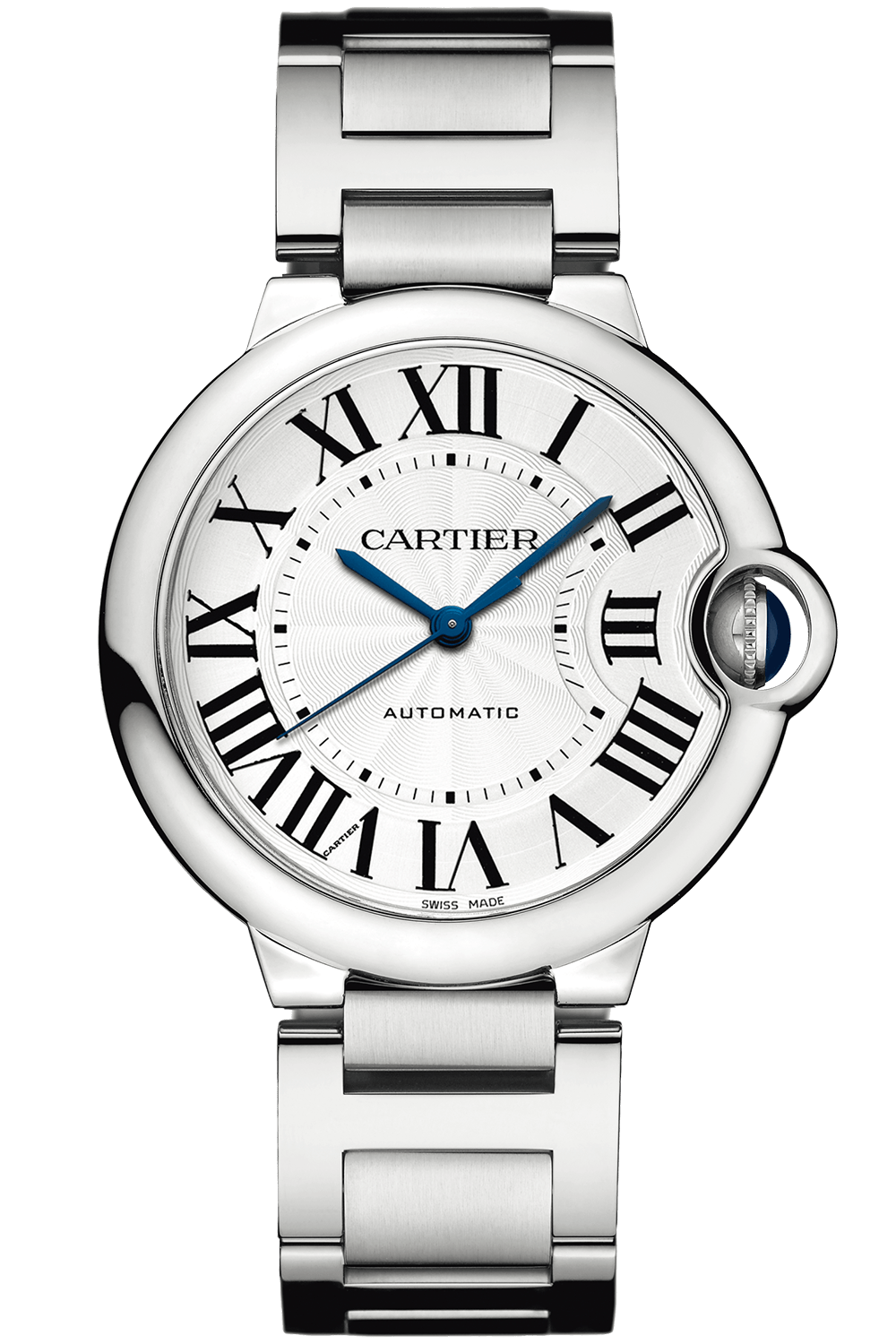 Cartier Ballon Bleu De Cartier Silver Dial Silver Steel Strap Watch for Women - WSBB0048