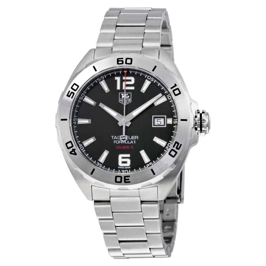 Tag Heuer Formula 1 Automatic Black Dial Silver Steel Strap Watch for Men - WAZ2113.BA0875