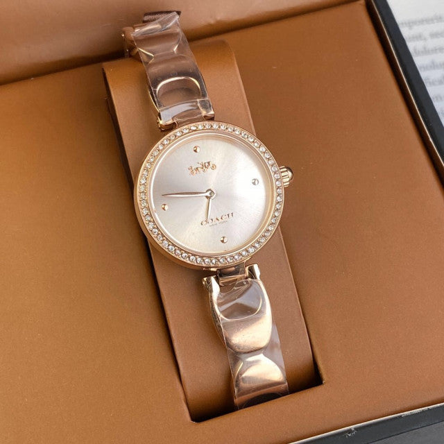 Coach Park Signature Rose Gold Dial Rose Gold Steel Strap Watch for Women - 14503172