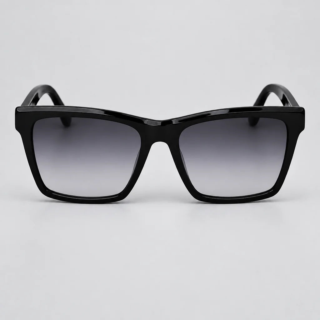 Saint Laurent Women SL M104-F 001 Gold-Logo Black Sunglasses