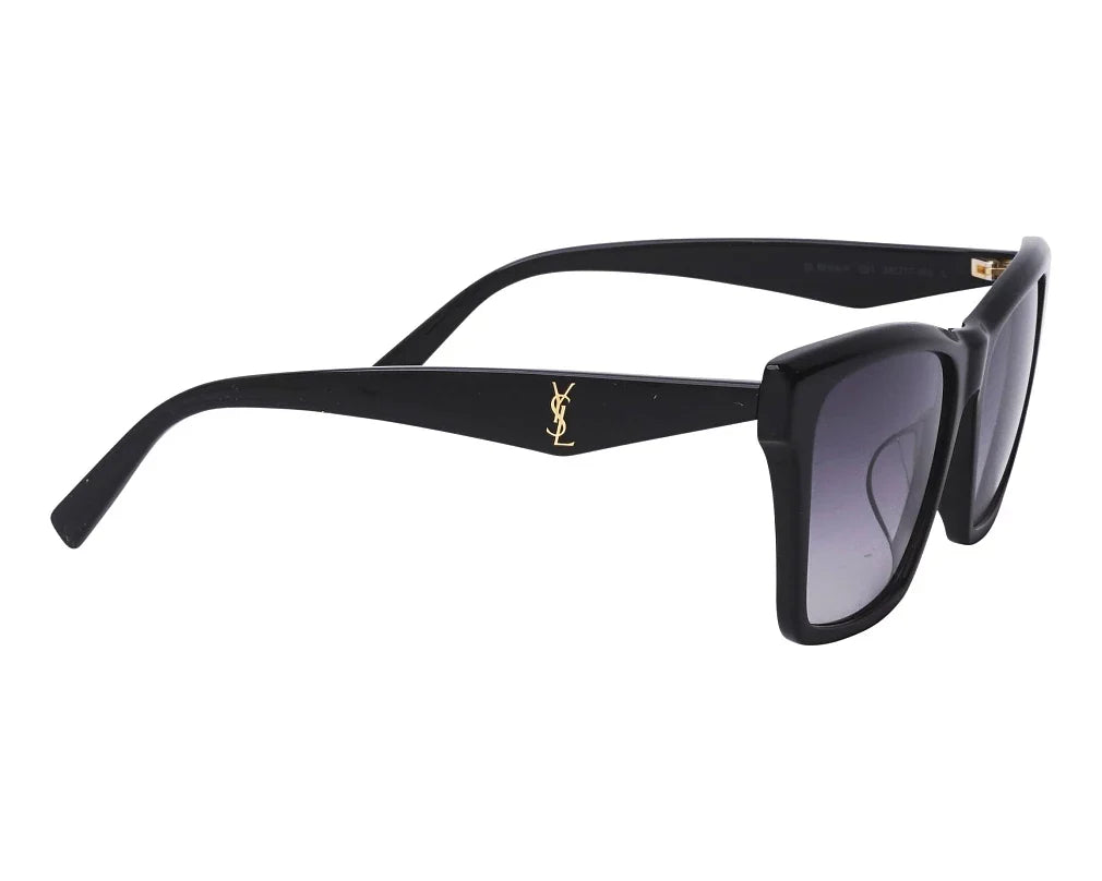 Saint Laurent Women SL M104-F 001 Gold-Logo Black Sunglasses