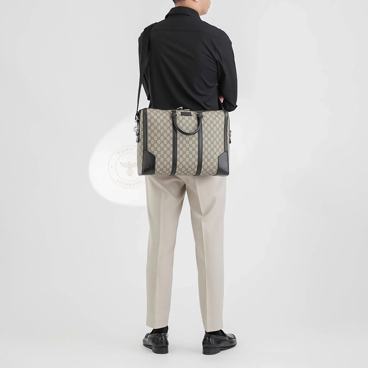 Gucci GG Medium Briefcase Bag - Beige