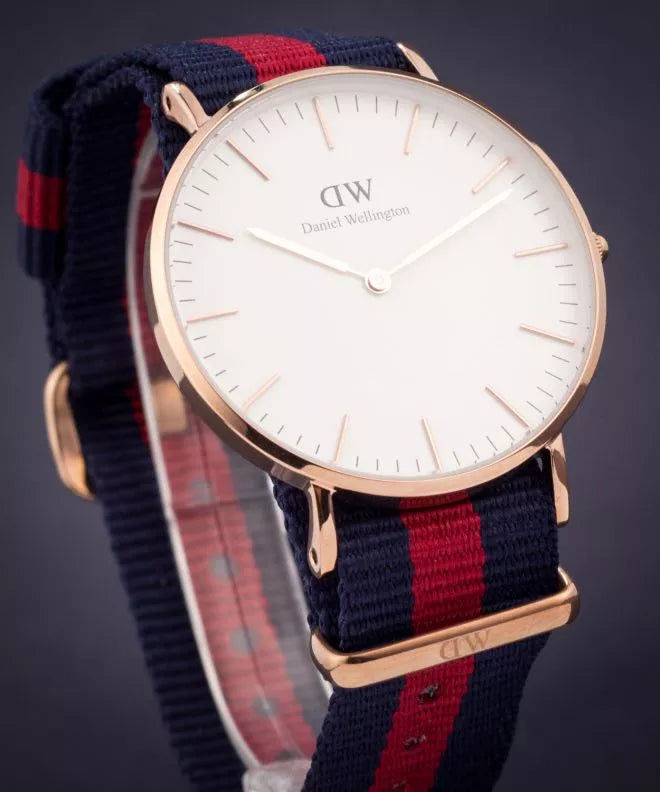 Daniel Wellington Classic Oxford White Dial Two Tone NATO Strap Watch For Women - DW00100029