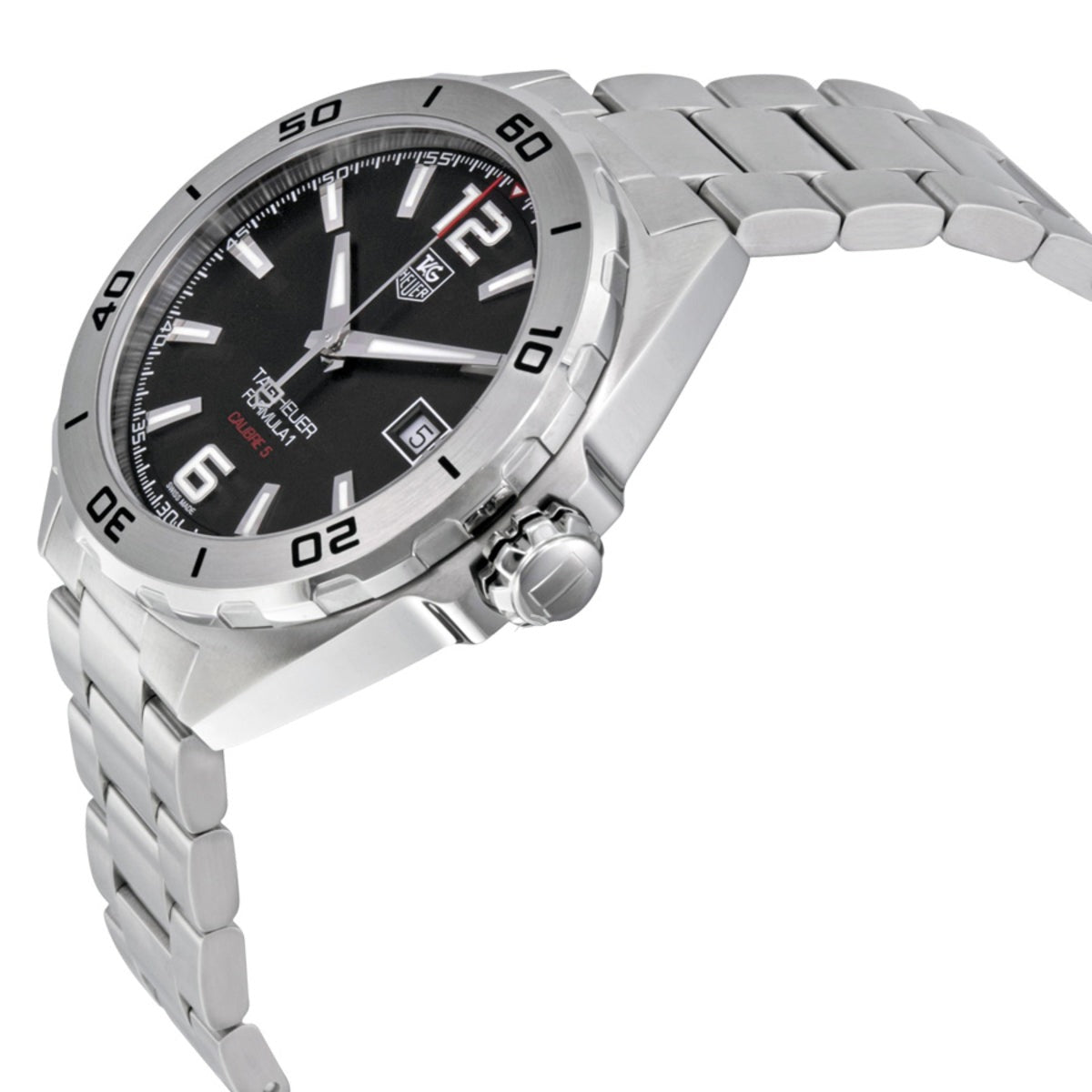 Tag Heuer Formula 1 Automatic Black Dial Silver Steel Strap Watch for Men - WAZ2113.BA0875