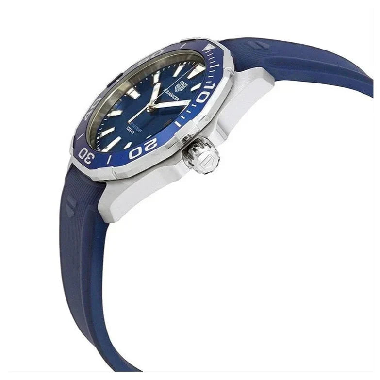 Tag Heuer Aquaracer Quartz Blue Dial Blue Rubber Strap Watch for Men - WAY101C.FC6153