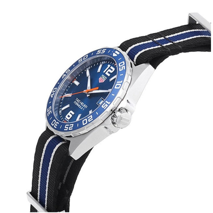 Tag Heuer Formula 1 Quartz Blue Dial Two Tone NATO Strap Watch for Men - WAZ1010.FC8197